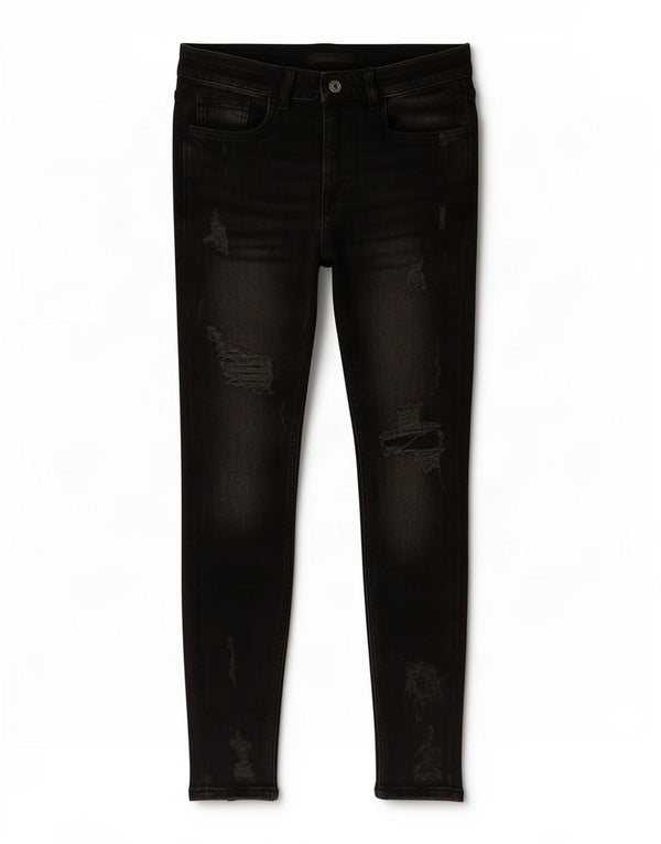 Zara Vaqueros pitillo para hombre EU 38 Small W30 L30 Negro