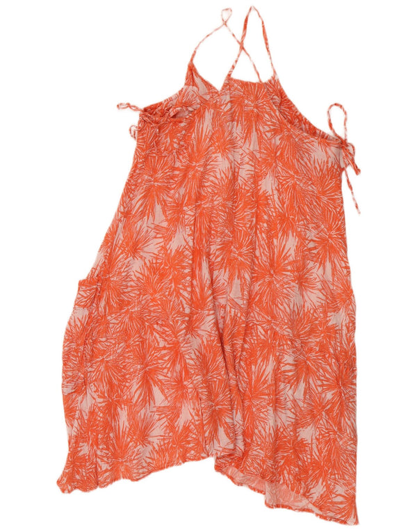 Whistles Vestido Halter Asimétrico para Mujer UK 40 Medio Naranja Floral