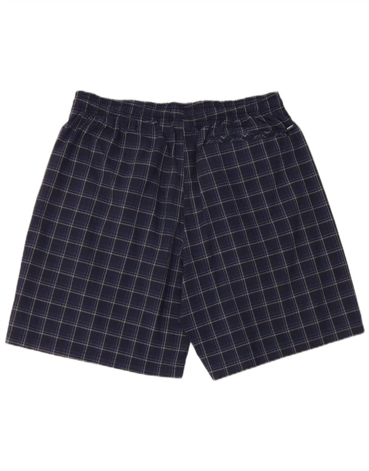 Adidas Hombre Bañador Corto Grande Azul Marino Cuadros Poliéster
