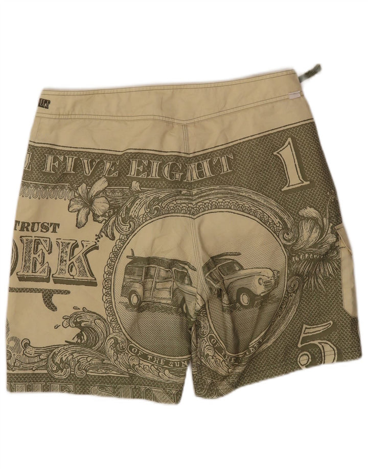 SUNDEK Shorts de baño gráficos para hombre Poliéster verde medio