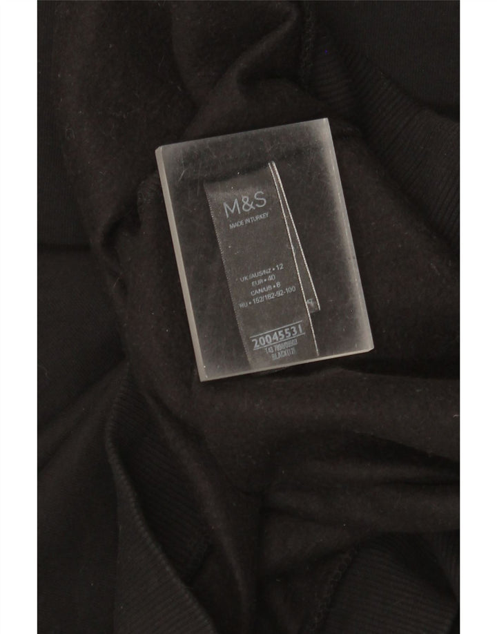 Marks & Spencer - Sudadera para mujer, talla 40, talla mediana, algodón negro