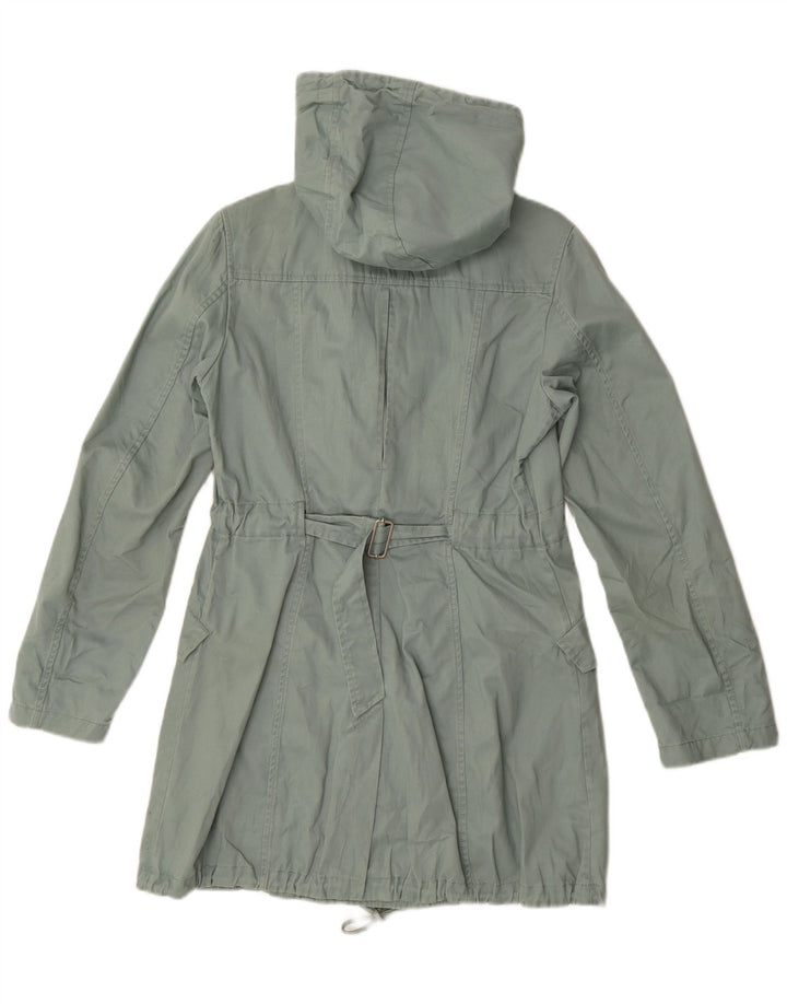 Benetton Parka Con Capucha Mujer IT 42 Algodón Verde Medio