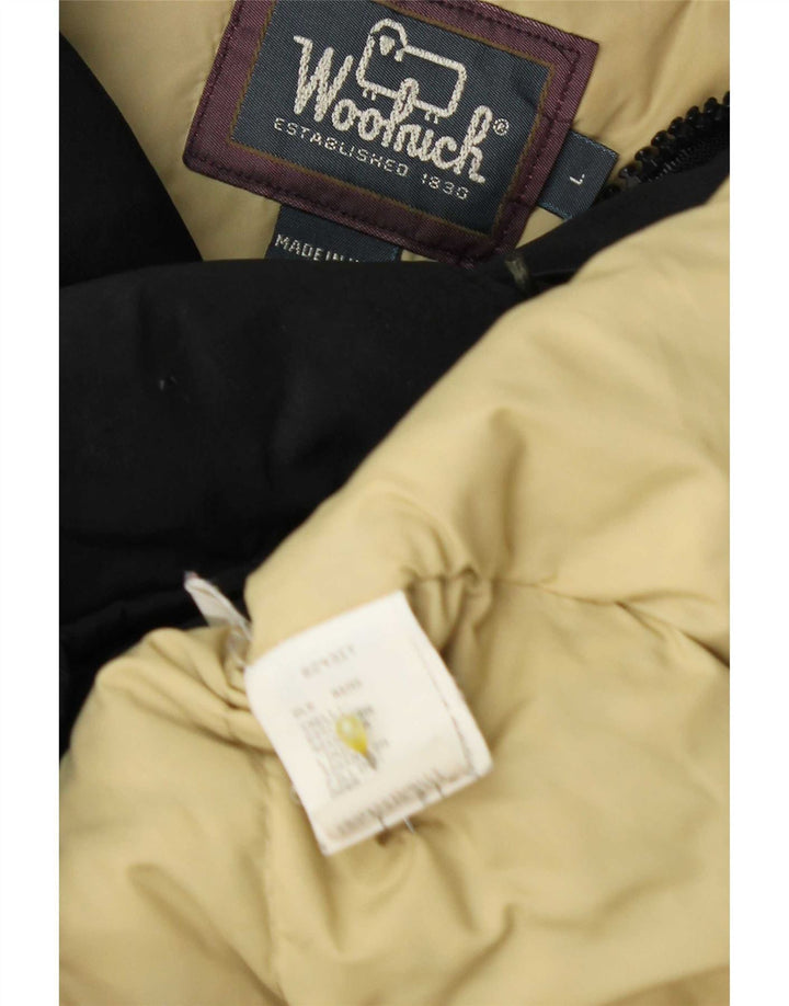 Woolrich Parka con capucha para hombre UK 40 Large Algodón negro