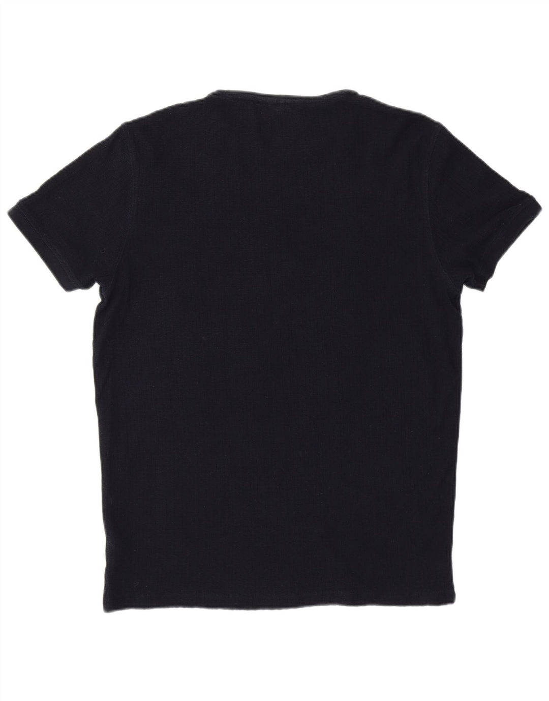 Massimo Dutti Camiseta Mujer Top UK 44 Large Azul Marino Algodón