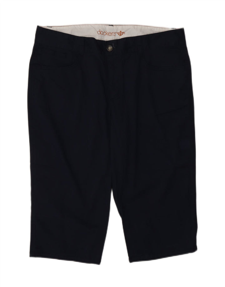 DOCKERS Bermudas para mujer US 14 XL W34 Azul marino Algodón