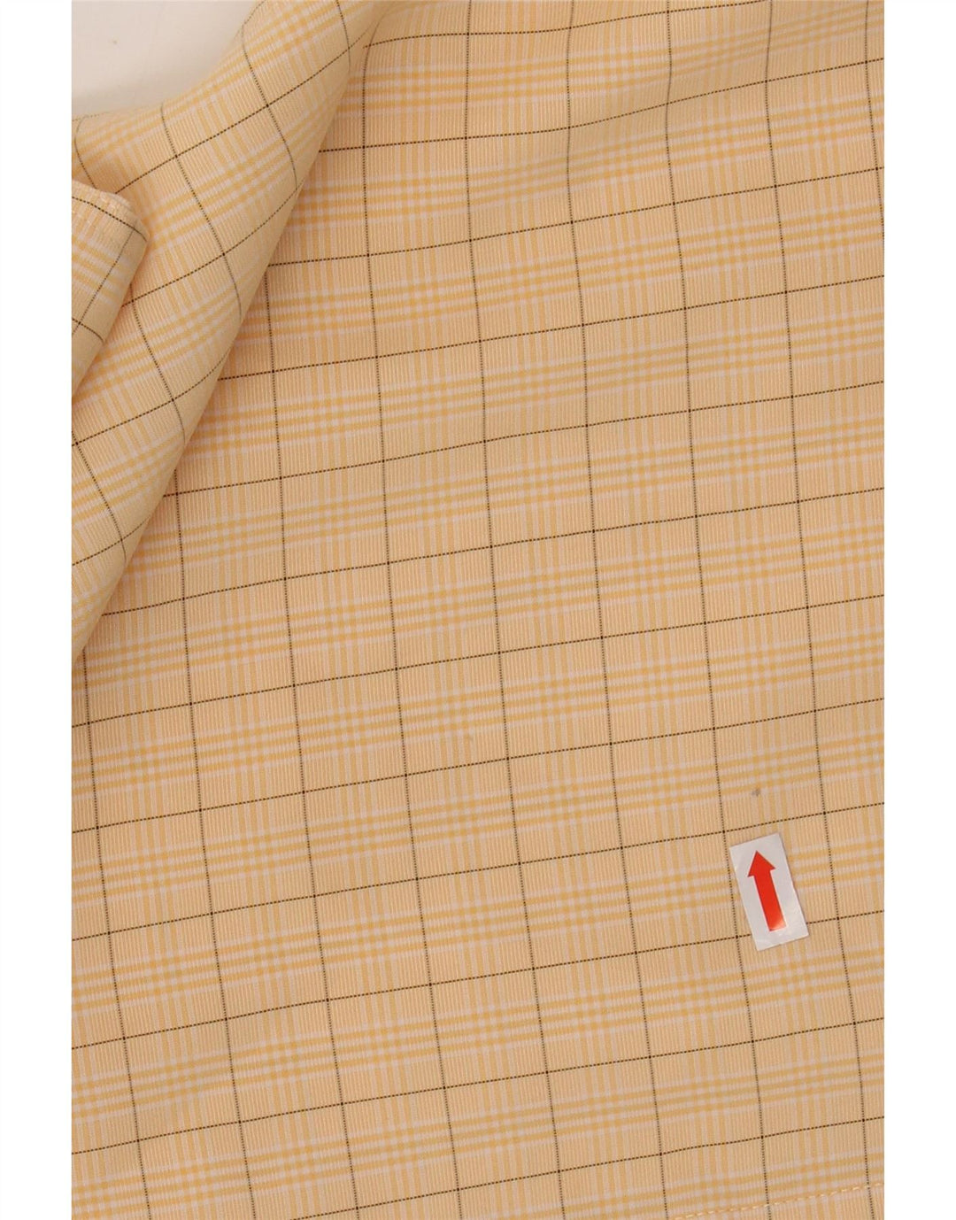 PIERRE CARDIN Camisa Manga Corta Hombre Modal Cuadros Amarillo Medio