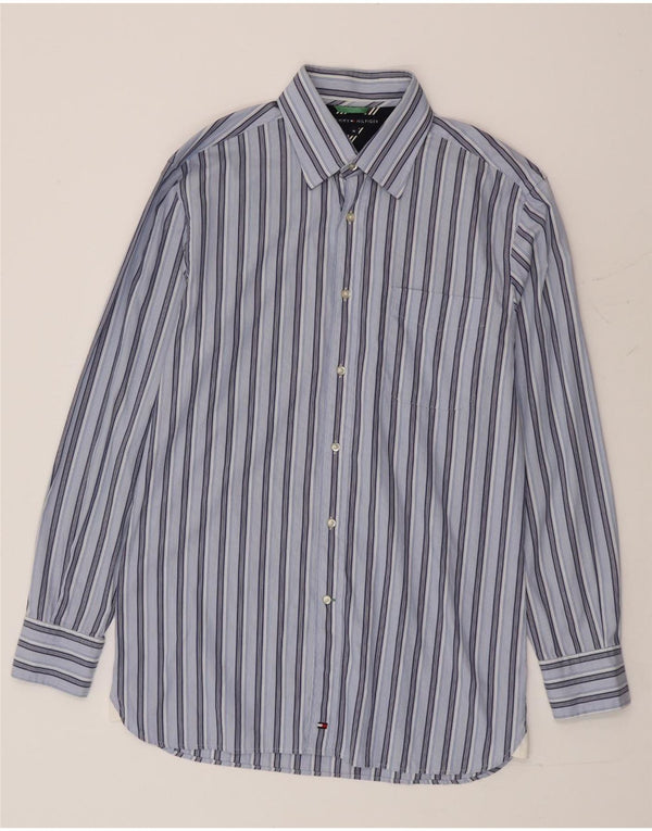 Camisa Tommy Hilfiger Hombre Algodón Rayas Azul Medio