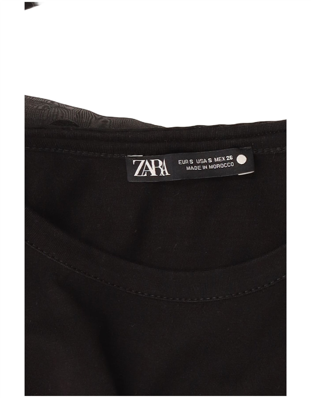 Zara Mujer Blusa Top UK 10 Small Negro