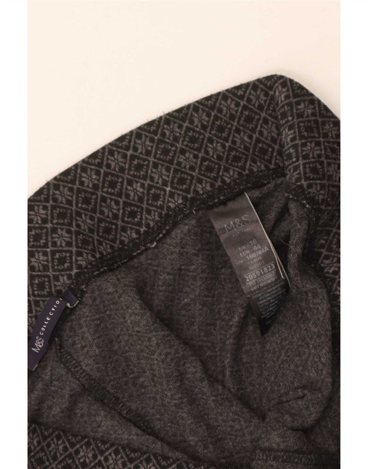 Marks & Spencer Leggings capri para mujer UK 46 Poliéster geométrico gris grande