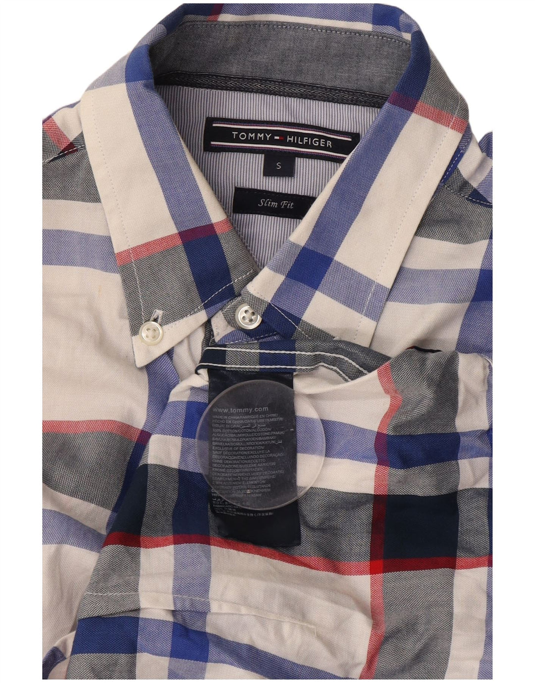 Tommy Hilfiger Camisa Slim Fit De Algodón A Cuadros Multicolor Hombre