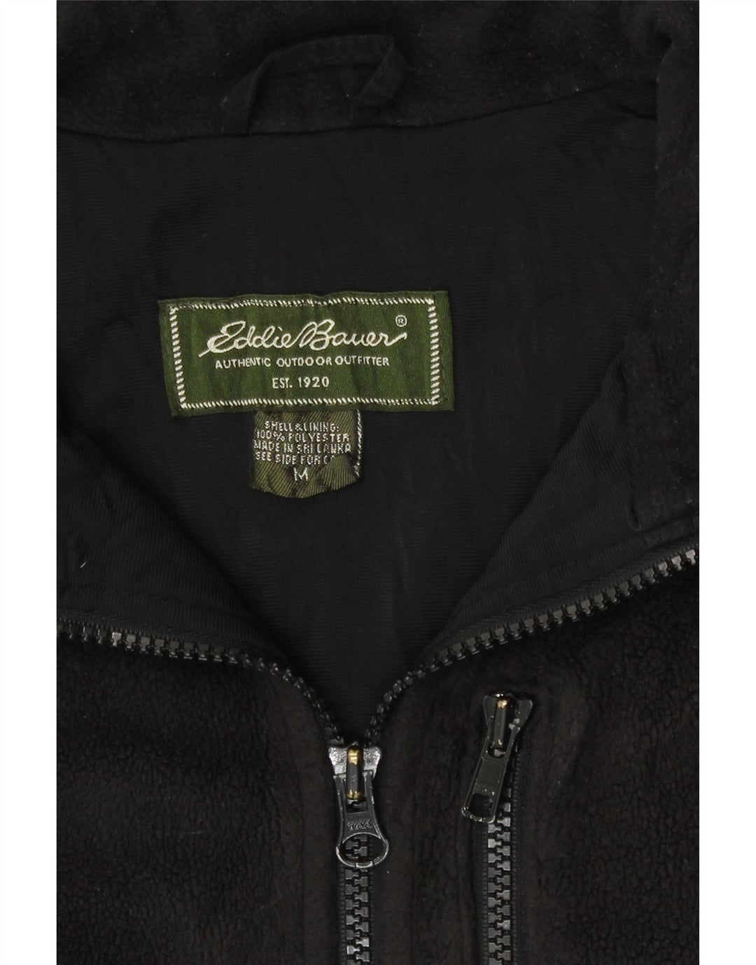 Eddie Bauer Chaqueta polar para hombre UK 38 Mediana Poliéster negro