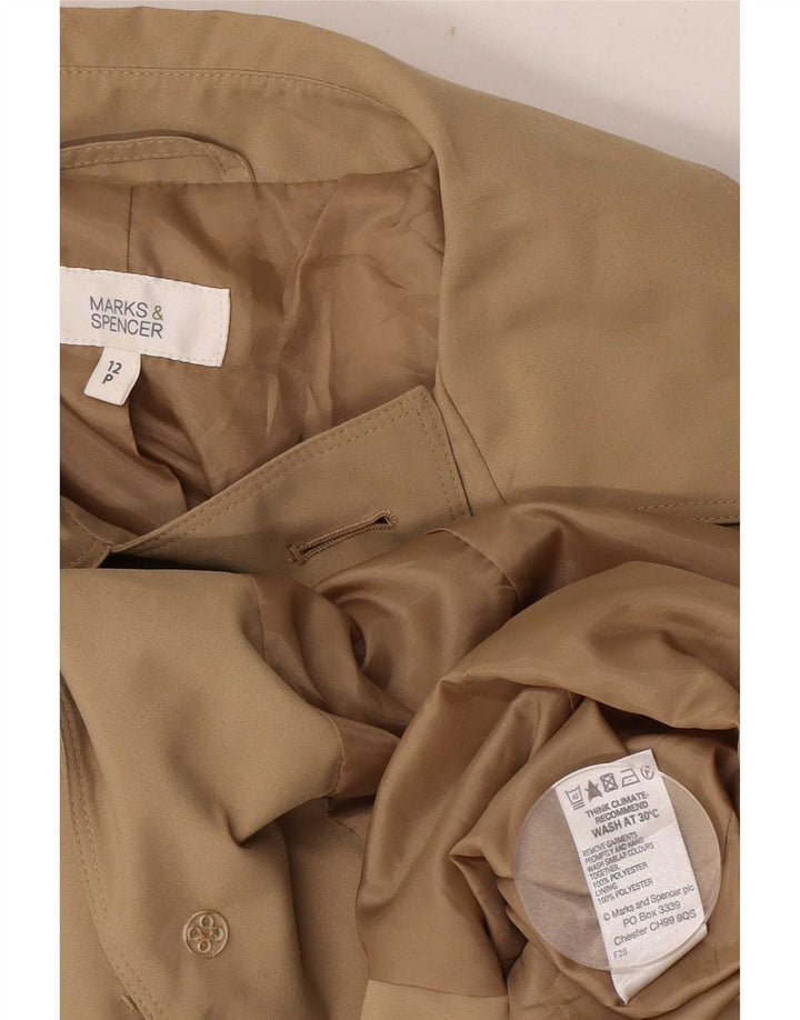 Marks & Spencer Gabardina pequeña para mujer UK 42 Poliéster caqui medio