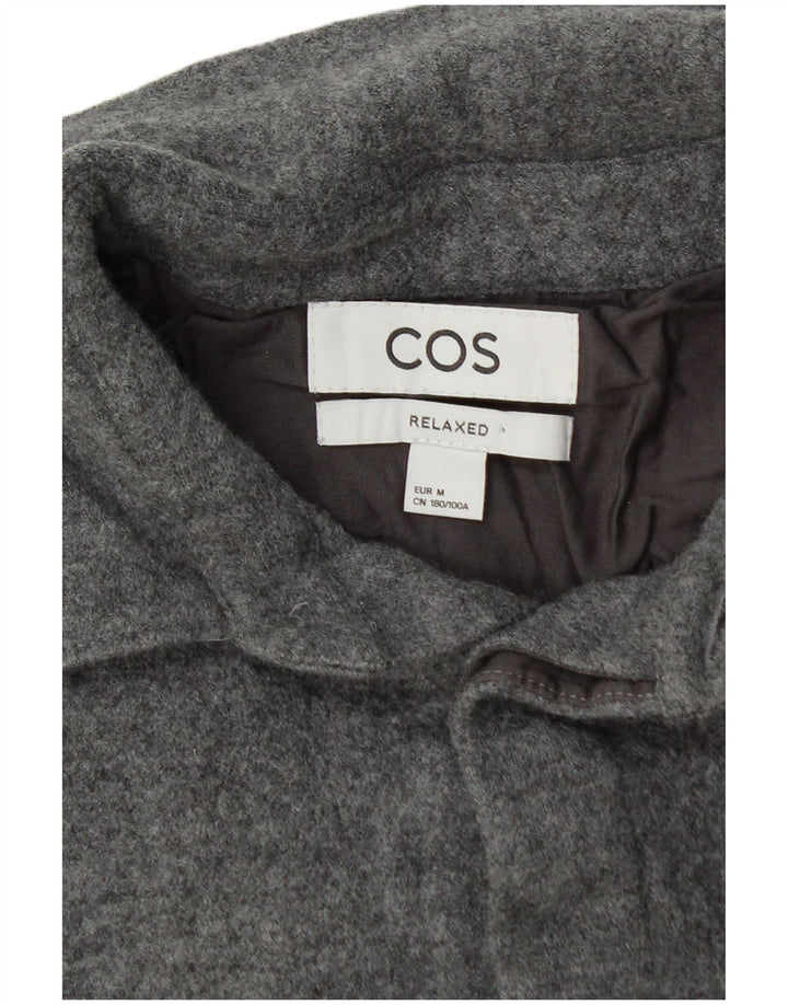 Camisa de franela de leñador de ajuste relajado para mujer Cos UK 44 Gris medio