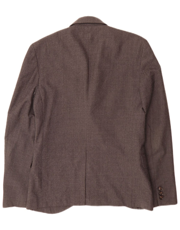 Jack Wills Chaqueta tipo blazer de 2 botones para hombre UK 36 Small Grey Wool