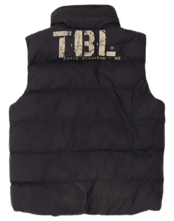 Timberland Chaleco acolchado con capucha y gráfico para niños 9-10 años Poliéster azul marino