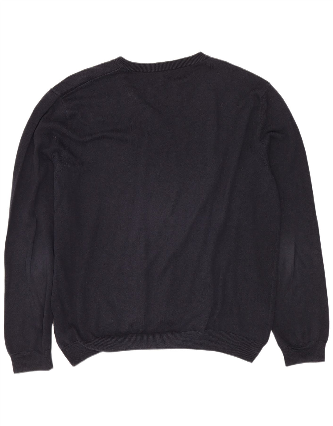 HUGO BOSS Jersey con cuello en V para hombre XL Azul marino Algodón