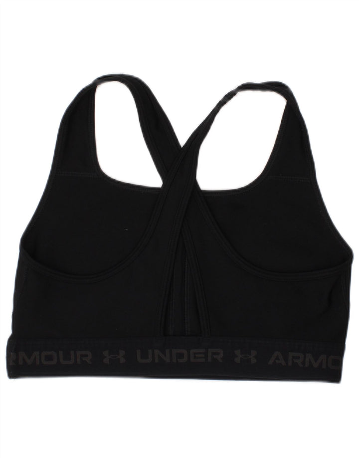 Under Armour Sujetador deportivo con gráfico de compresión para mujer, talla mediana, color negro