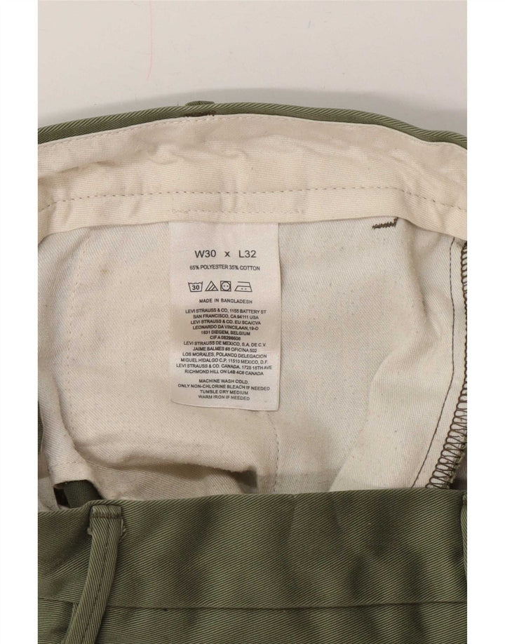 Pantalón chino recto Levi's para hombre W30 L32 Poliéster verde