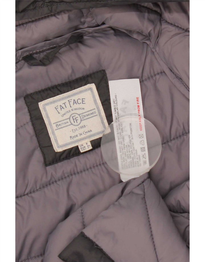 Chaqueta acolchada con capucha para mujer Fat Face UK 6 XS Nylon gris