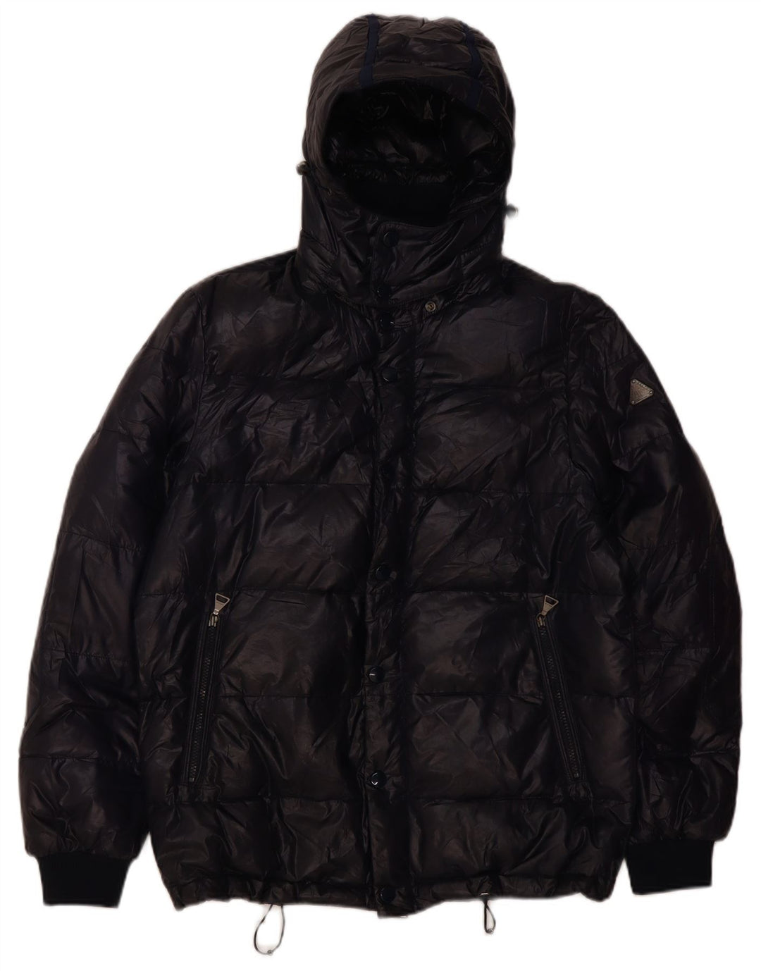 Belfe Chaqueta acolchada con capucha para hombre UK 38 Medium Azul marino Poliamida
