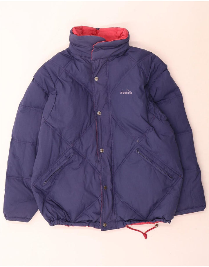 Diadora Chaqueta acolchada reversible para hombre UK 36 Small Rojo Poliéster
