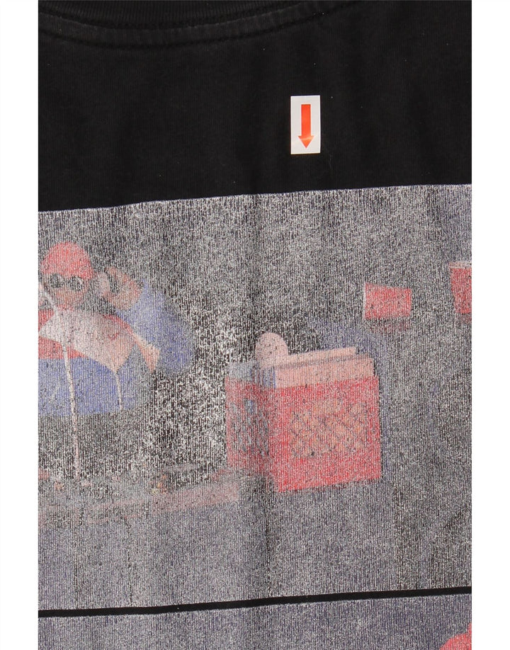 Camiseta Nike Air Graphic para hombre, talla mediana, algodón negro