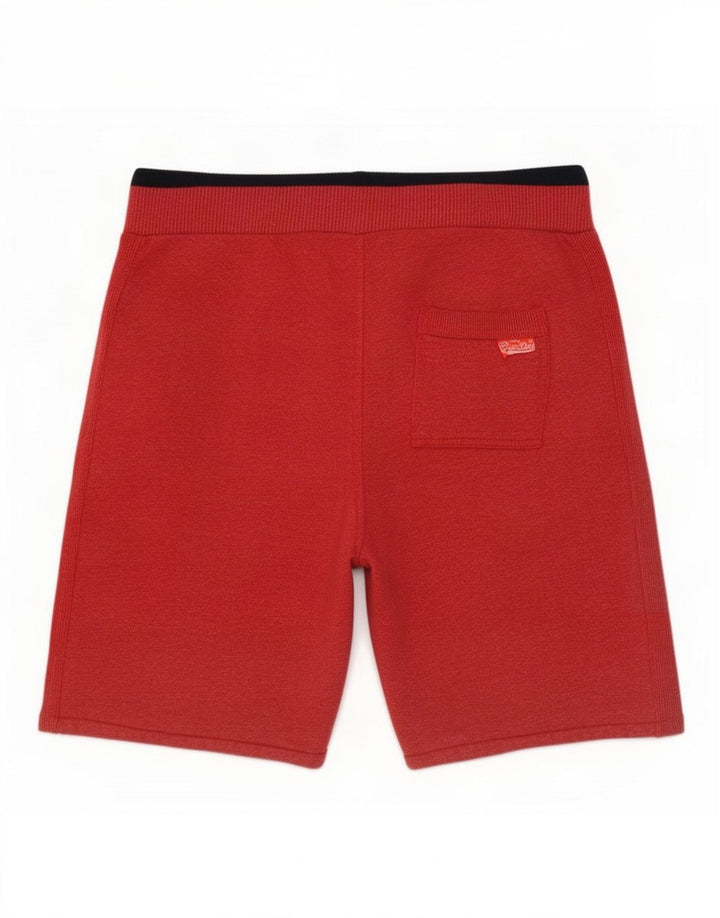 Superdry Pantalones cortos deportivos de corte slim de algodón rojo medio para hombre