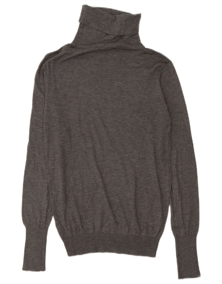 Zara - Jersey con cuello vuelto para mujer, talla 44, color gris medio, modal