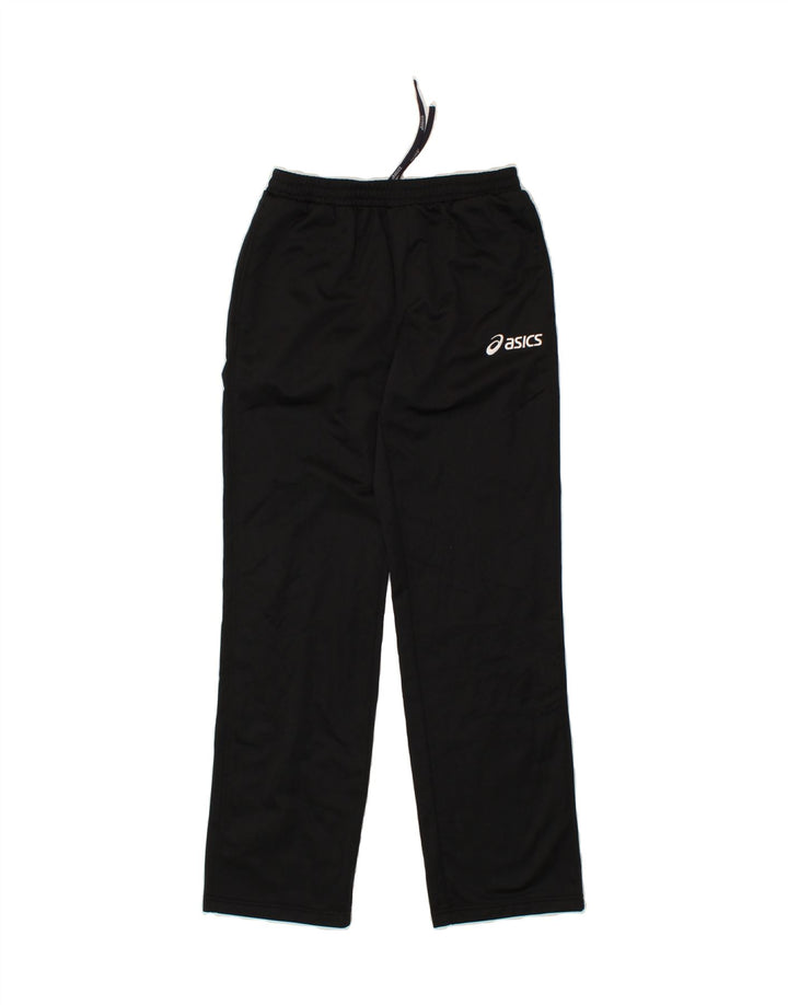 ASICS Boys Tracksuit Trousers 13-14 Years Black Polyester Vintage Asics and Second-Hand Asics from Messina Hembry 