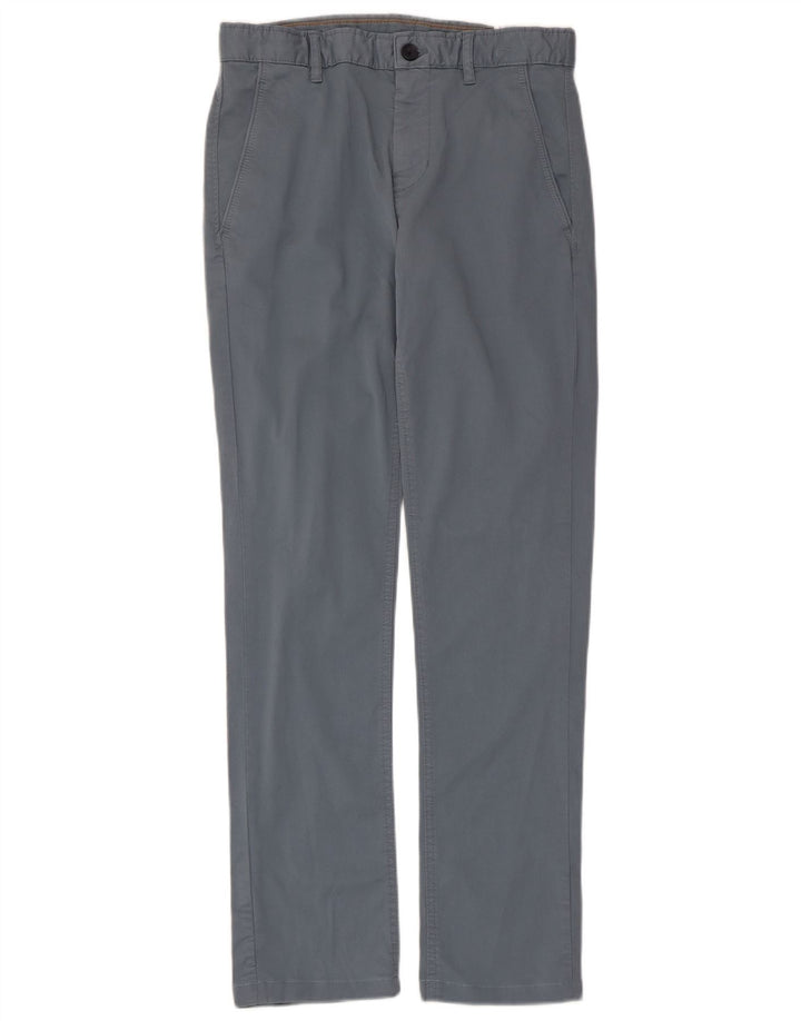 ZARA Hombre Pantalón Chino Slim EU 36 XS W29 L31 Algodón Azul