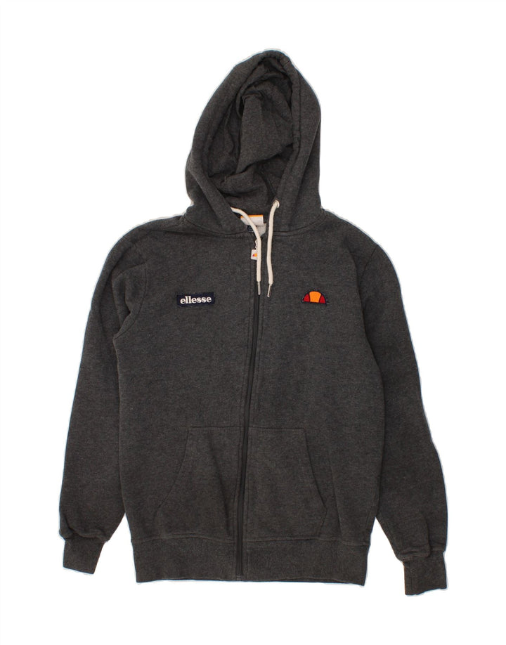 ELLESSE Womens Zip Hoodie Sweater UK 14 Medium Grey Vintage Ellesse and Second-Hand Ellesse from Messina Hembry 