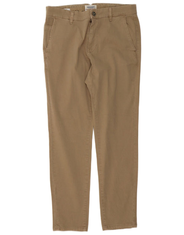 Jack & Jones Mens Slim Chino Pantalones W32 L30 Algodón Beige