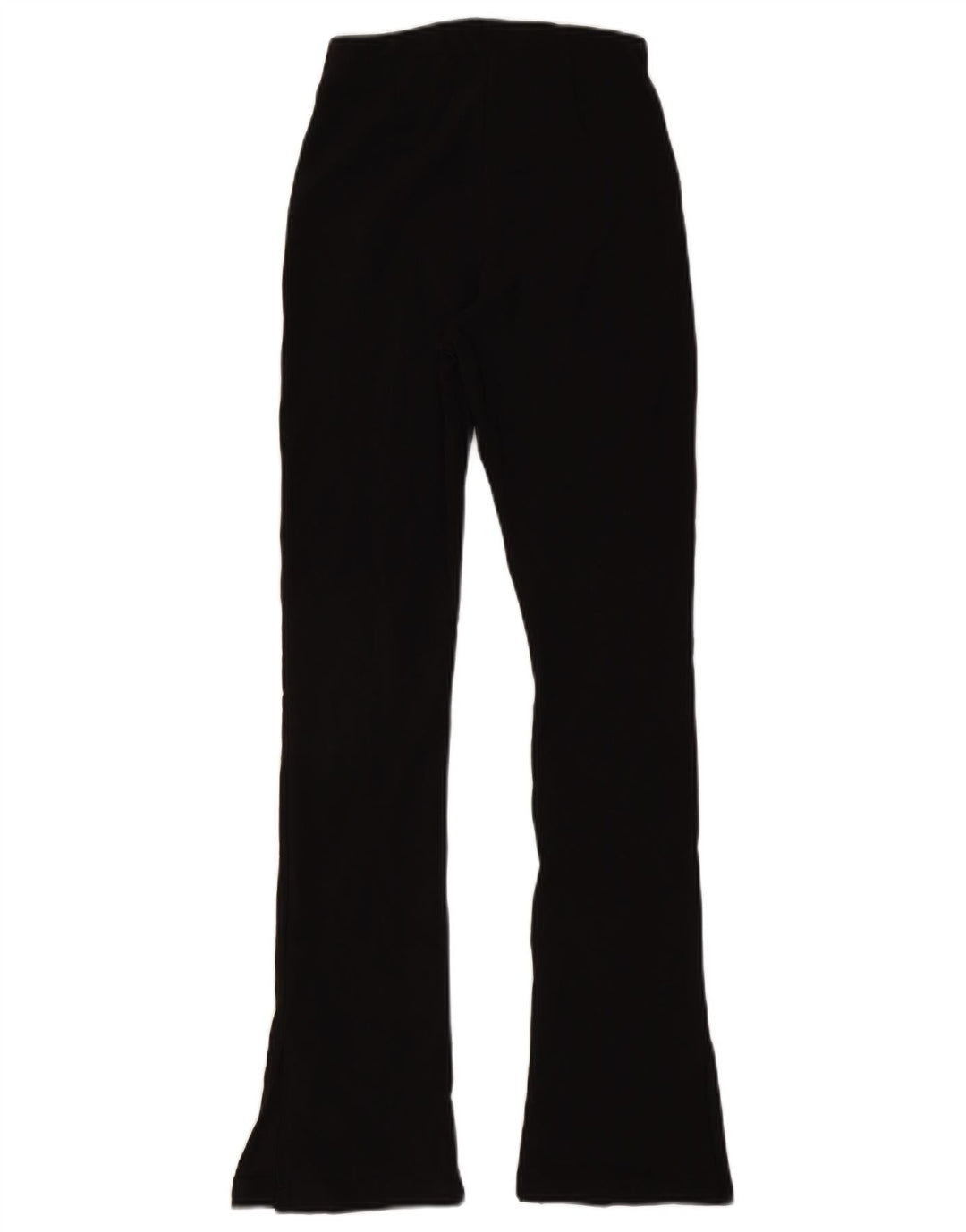 Zara Mujer Pantalón Casual Acampanado Pequeño W26 L30 Poliéster Negro