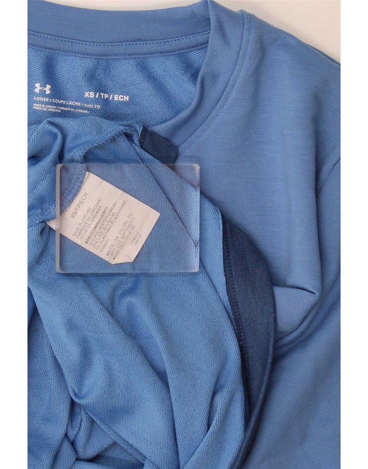 Under Armour Camiseta de manga larga para hombre XS Poliéster teñido anudado azul