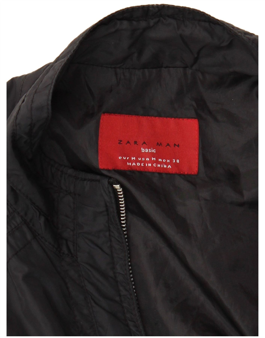 ZARA Chaqueta utilitaria para hombre UK 38 Medium Black