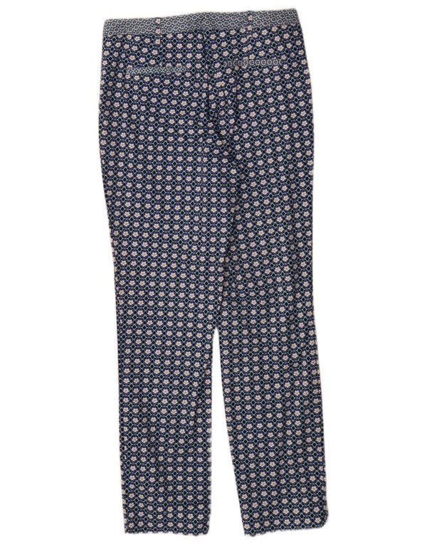 Topshop Pantalones chinos ajustados para mujer UK 8 Small W26 L28 Azul geométrico