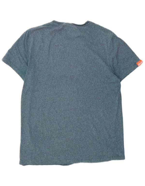 Superdry Camiseta para hombre Top Large Blue Moteado