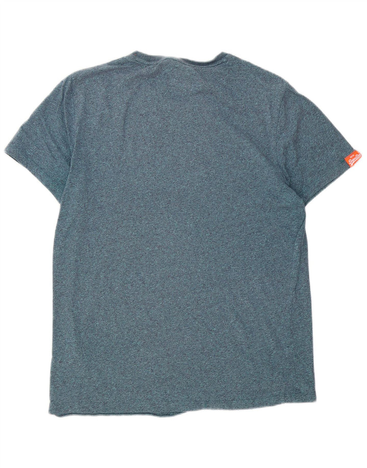 Superdry Camiseta para hombre Top Large Blue Moteado