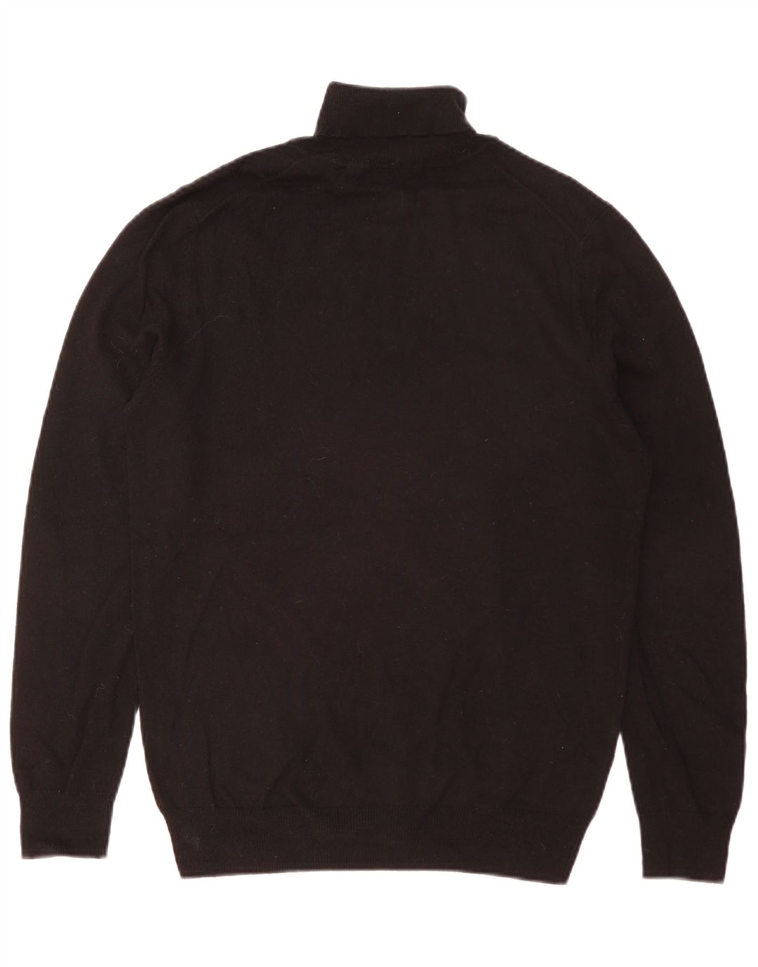 LYLE & SCOTT Jersey con cuello vuelto para hombre, talla pequeña, algodón negro