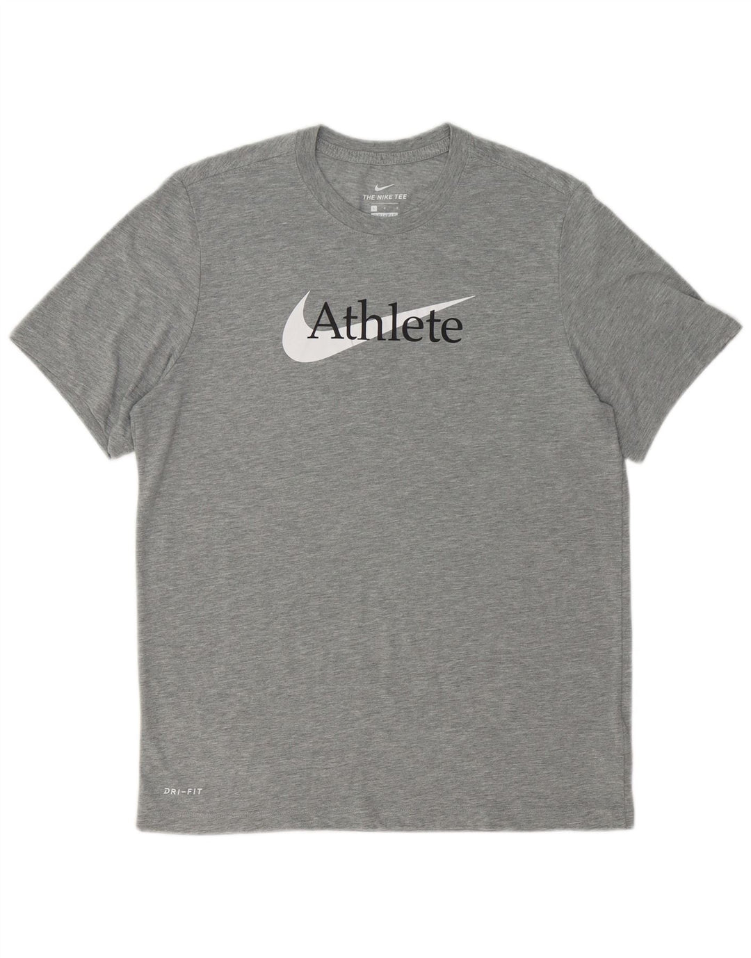 NIKE Camiseta gráfica Dri Fit para hombre Top poliéster gris grande