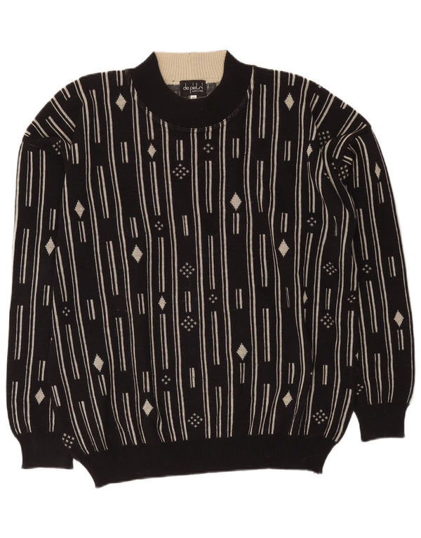 De Pietri Jersey De Cuello Redondo Para Hombre IT 48 Medium Black Geométrico