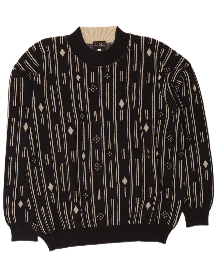 De Pietri Jersey De Cuello Redondo Para Hombre IT 48 Medium Black Geométrico