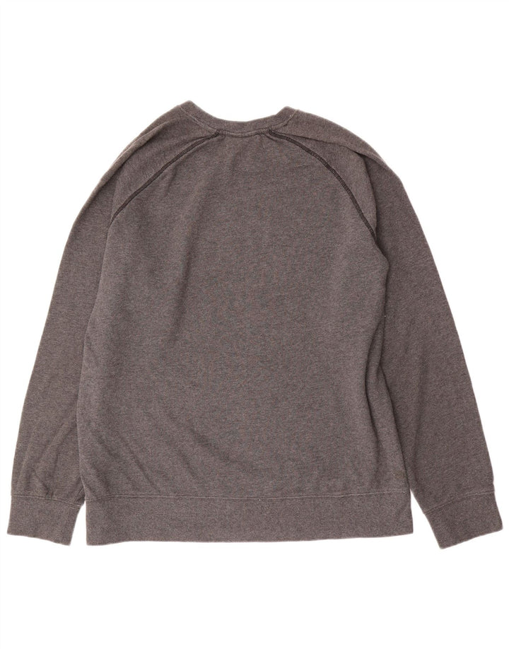 Reebok - Sudadera gráfica para hombre, jersey grande de algodón gris