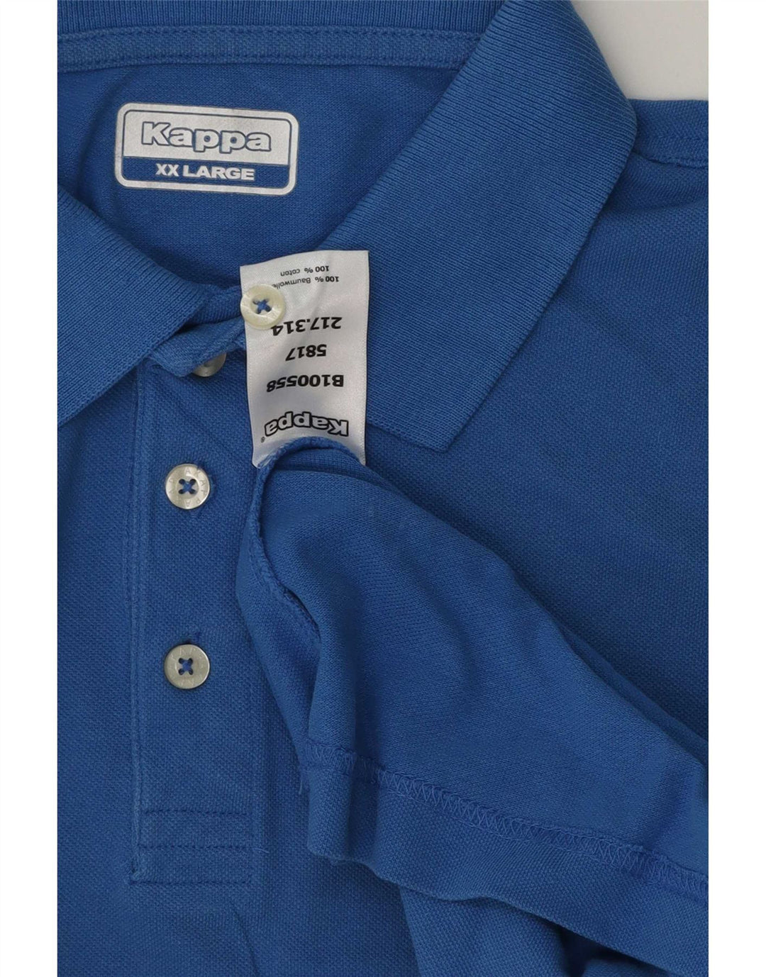 Kappa Polo Hombre 2XL Algodón Azul