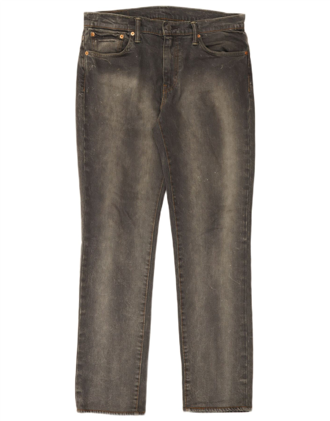 Levi's Hombre 511 Slim Jeans W33 L34 Algodón Gris