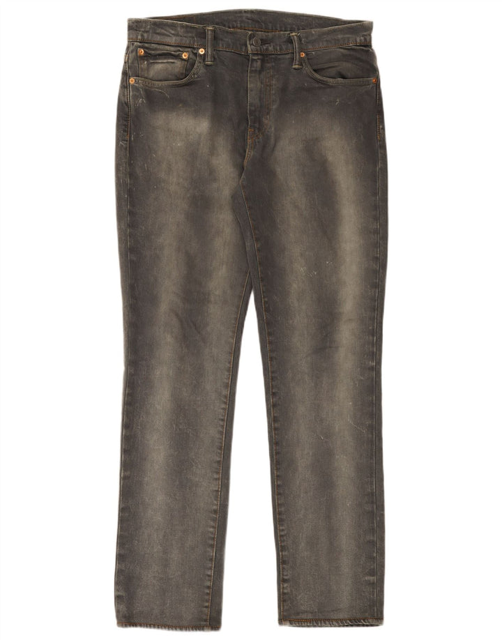 Levi's Hombre 511 Slim Jeans W33 L34 Algodón Gris