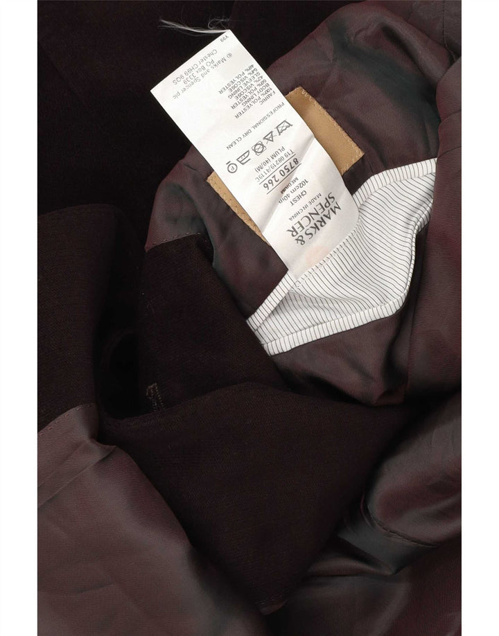 Marks & Spencer Chaqueta tipo blazer de 2 botones para hombre UK 40 Poliéster granate mediano