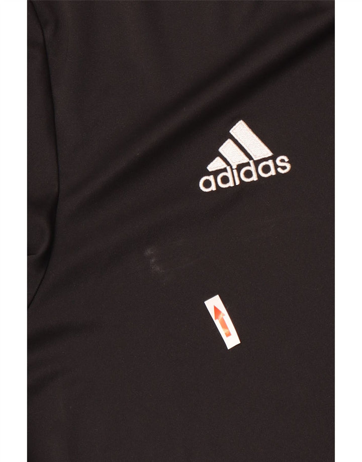 Adidas Mens Climalite Camiseta Top Grande Negro Poliéster