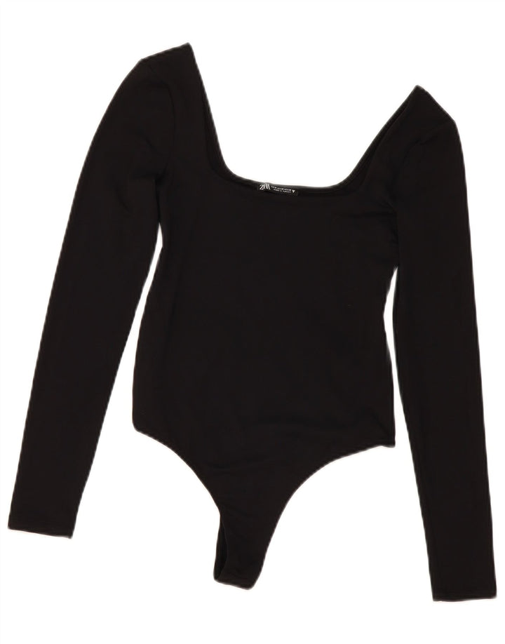 Zara Mujer Body UK 42 Mediano Poliamida Negro