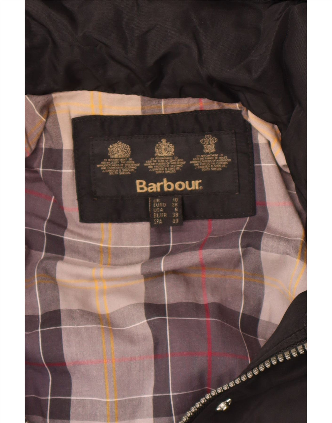 Barbour Chaqueta Parka con Capucha para Mujer UK 10 Small Black